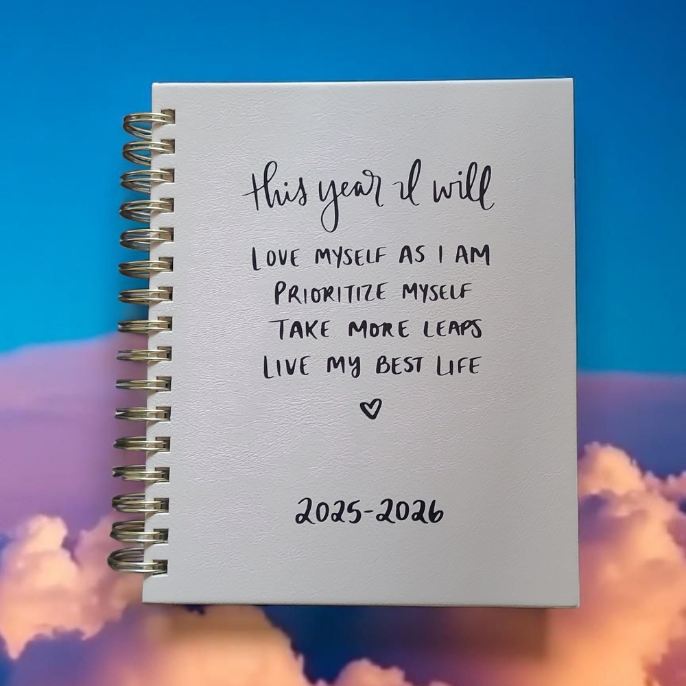 Inspirational Blush Pink Planner - July 2025- December 2026
